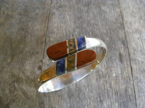 Multi-Stone Clamper Bracelet – Vintage Mexican