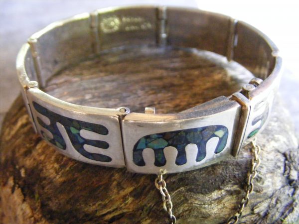 Eight Panel Hinged Bracelet – Vintage Mexican