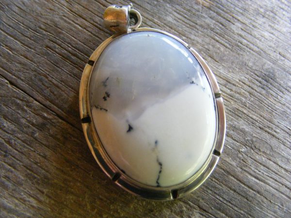 Oval Chalcedony Notched Pendant