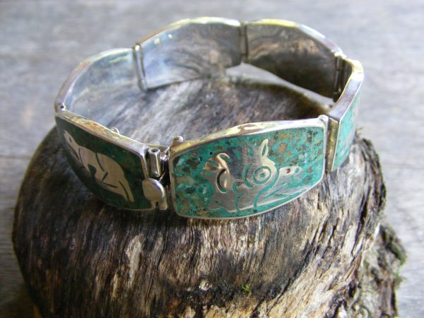 Six Panel Hinged Picture Bracelet – Vintage Mexican