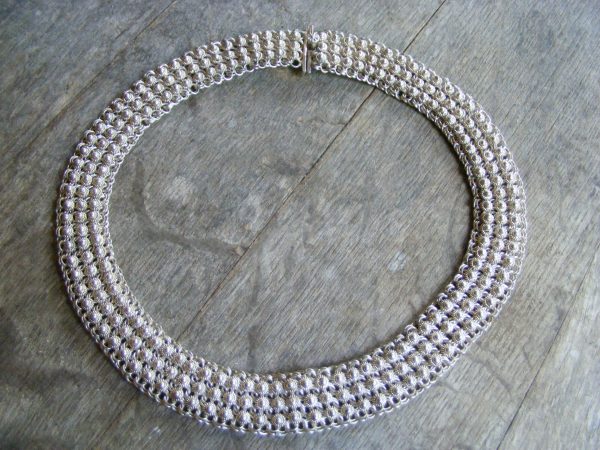 Chainmaille Filigree Choker Necklace – Vintage Mexican