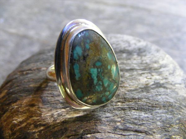 Turquoise Ring with Rim