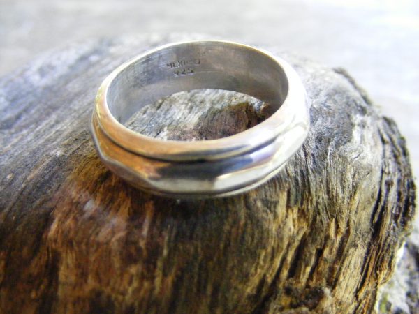 Spinner Ring – Hammered – Vintage Mexican